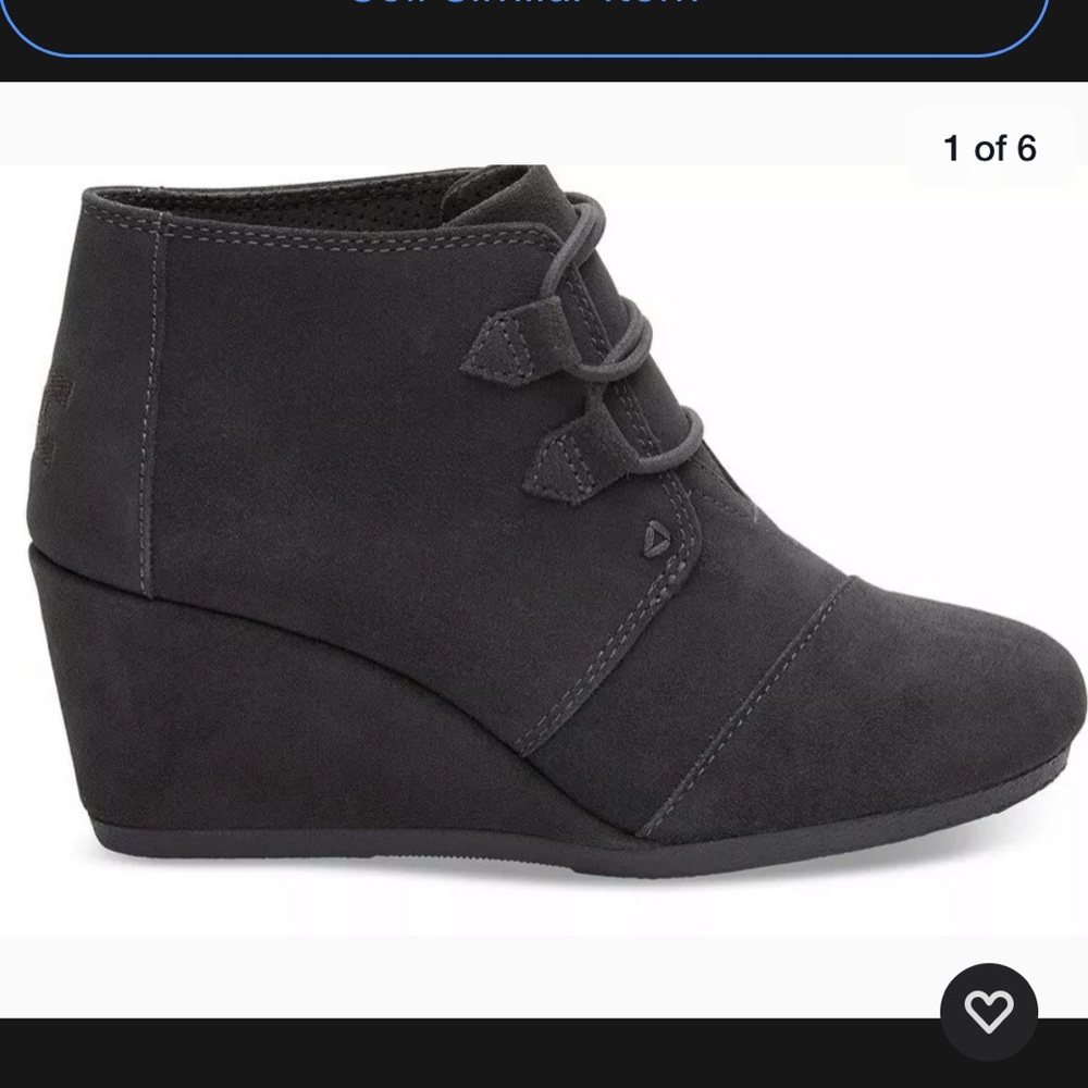 Toms Kala Bootie Suede Forged Iron Gray Size 10